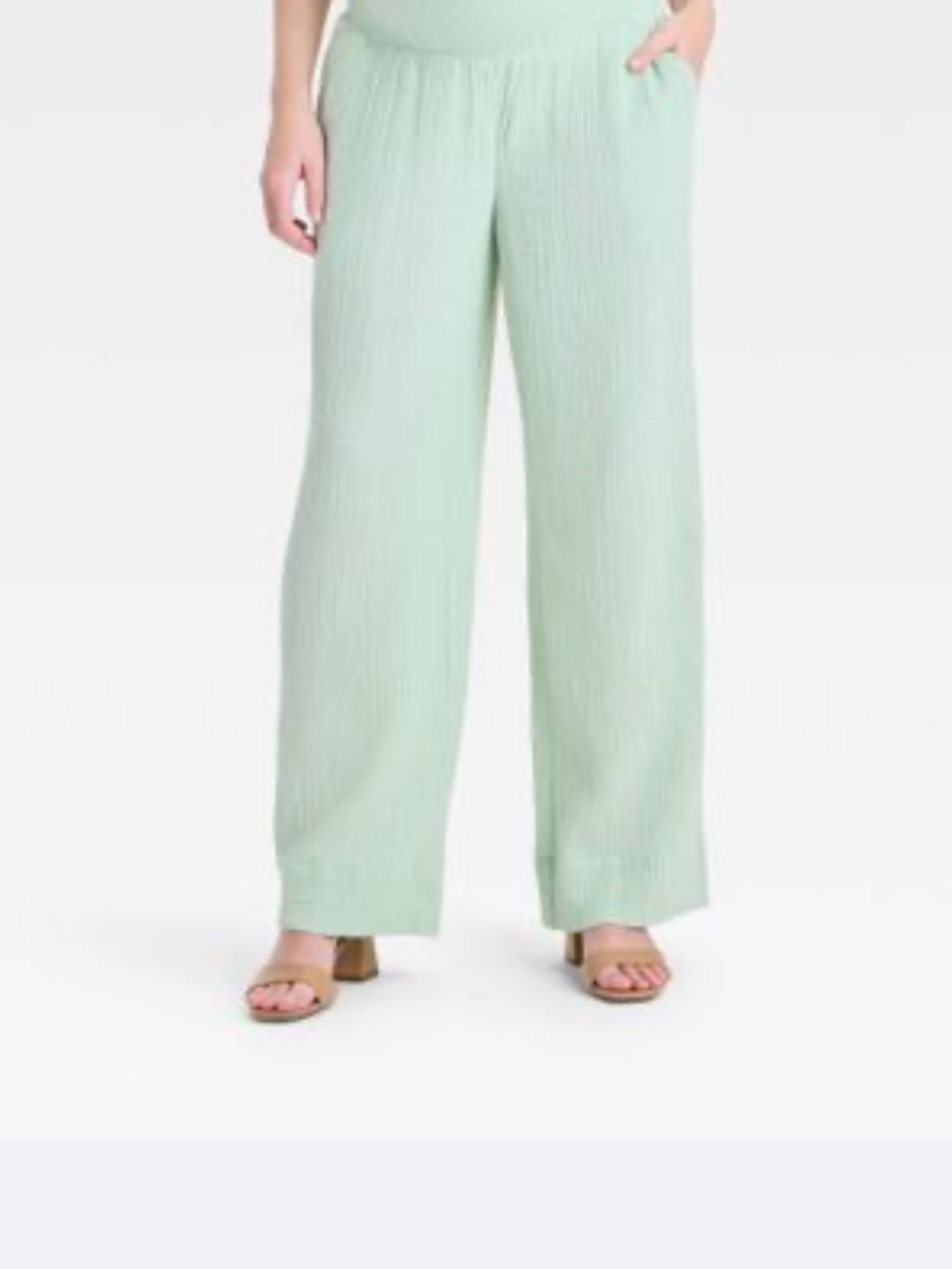 Ingrid & Isabel Soft Mint Wide-Leg Pants